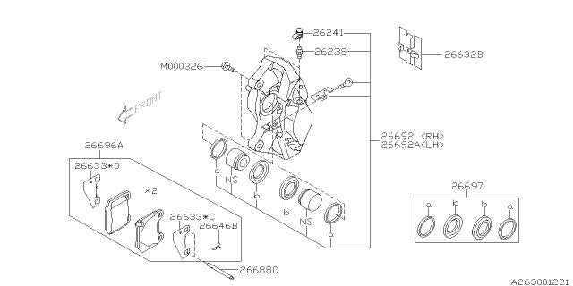 Subaru OEM Disc Brake Caliper Bolt WRX 08-25 / STI 08-21 | 901000326