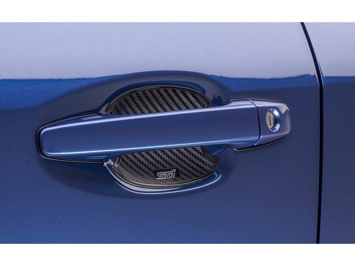 Subaru OEM Door Handle Cup Protector - Sti Logo 13-20 BRZ / 19-23 Crosstrek / 17-23 Impreza / 19-25 Ascent | J1210FL500