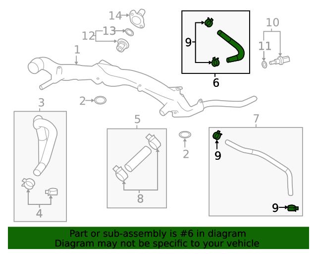 Subaru OEM Engine Heater Hose Subaru WRX 2022-2025 | 21204AB410