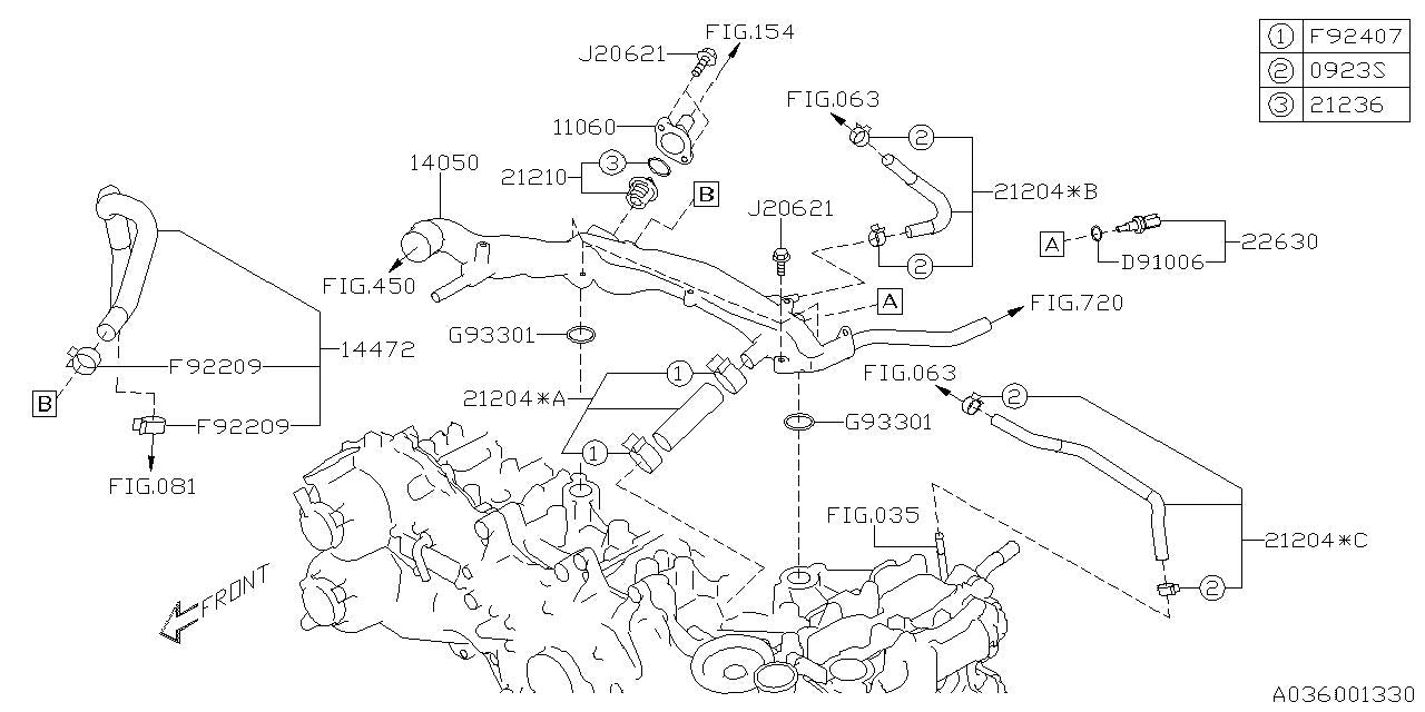 Subaru OEM Engine Heater Hose Subaru WRX 2022-2025 | 21204AB420