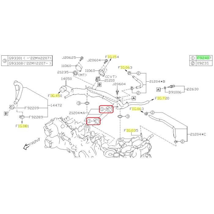 Subaru OEM Front Hose Clamp Subaru WRX 2015-2025 | 805924070