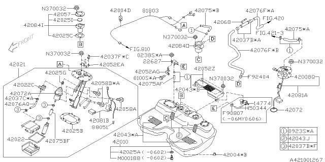 Subaru OEM Fuel Tank Cover Gasket 02-07 WRX / 04-07 STI | 42060AA040