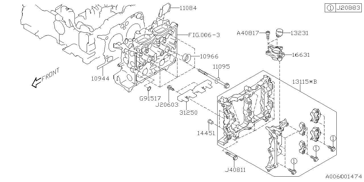 Subaru OEM Left Hand Camshaft Follower WRX 2022-2025 | 13231AA070