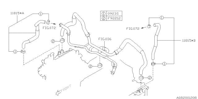 Subaru OEM PCV Hose - Driver Side Valve Cover - Left 12-14 STI | 11815AC480