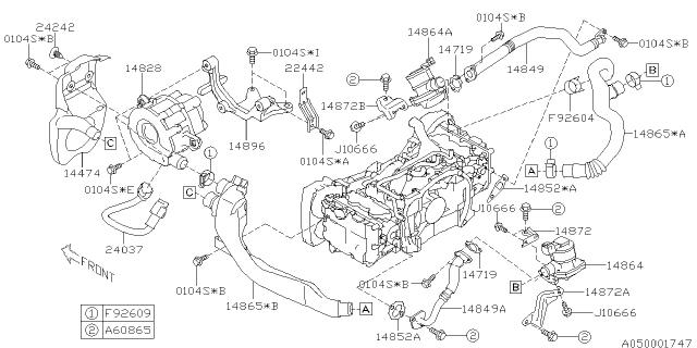 Subaru OEM Parking Brake Cable Clip WRX 08-14 / STI 08-21 | 24242AA030