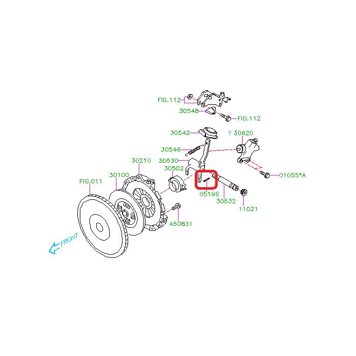 Subaru OEM Pivot Spring Pin WRX / STI 2008-2021 | 051905320