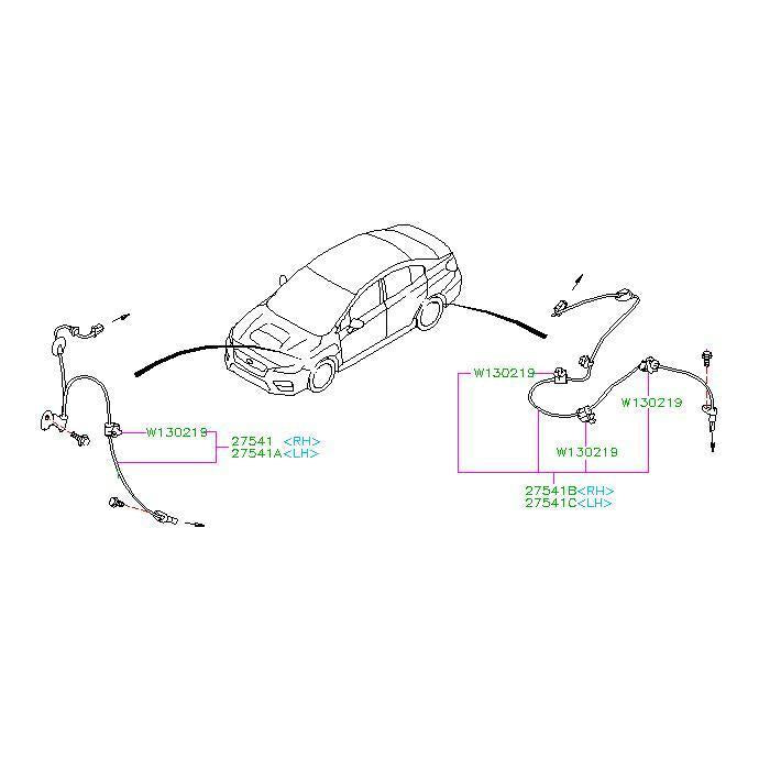Subaru OEM Speed / ABS Sensor Front Left Subaru WRX / STI 2015-2021 | 27540VA011