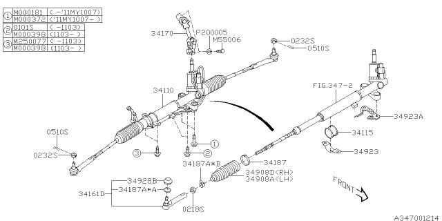 Subaru OEM Steering Rack U-Joint 08-14 STI | 34170FG011