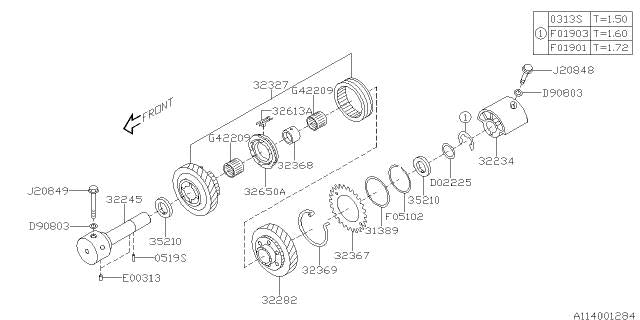 Subaru OEM Synchronizer Set - Reverse Gear Idler WRX 2015-2021 / STI 2004-2021 | 32650AA170
