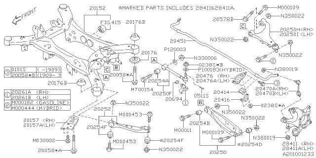 Subaru OEM Upper Control Arm Mount Bolt WRX 02-25 / STI 04-21 | 901000109