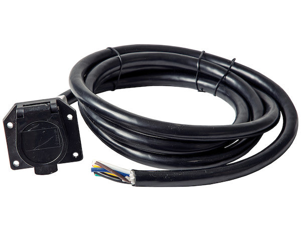 Buyers Products 7-Way Flat Pin Trailer Connector with 96 in. Cable Model TC1967P