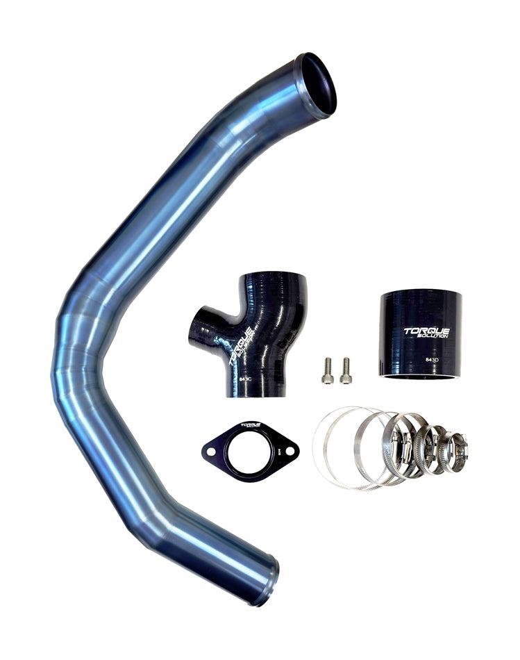 Torque Solution 12-21 Subaru WRX Top Mount Charge Pipe - Titanium Burnt Blue | TS-SU-843-BU