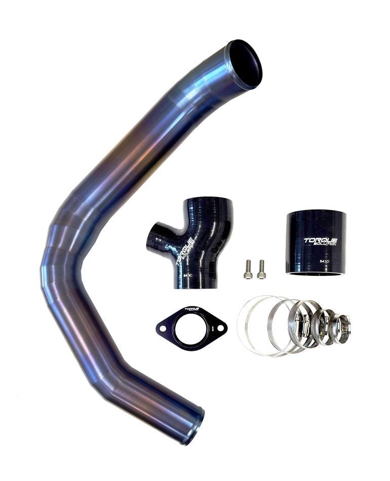 Torque Solution 15-21 Subaru WRX Top Mount Charge Pipe - Titanium Burnt Purple / Blue | TS-SU-843-PR