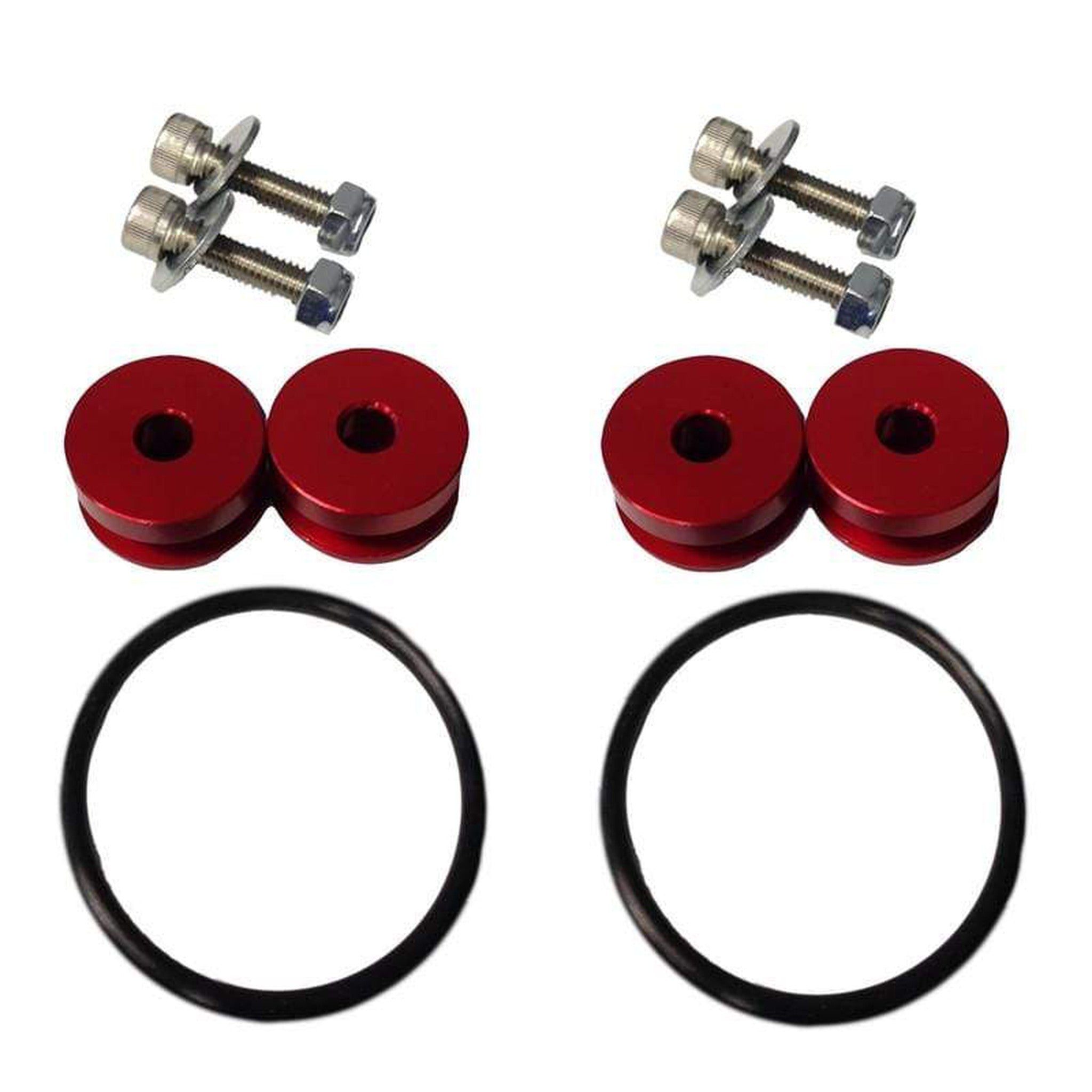 Torque Solution Billet Bumper Quick Release Kit Red | TS-UNI-026R