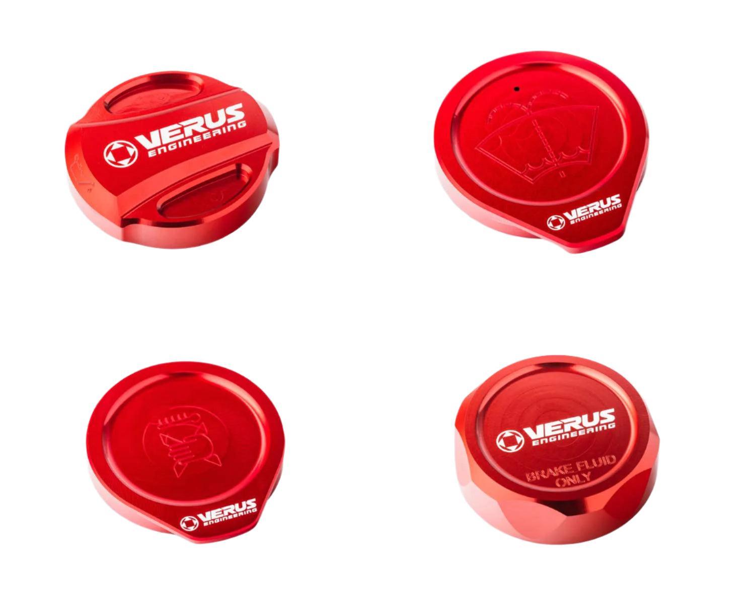 Verus Engineering Engine Bay Cap Kit Red (RLA) 08-14 WRX / STI | A0585A-RED-RLA