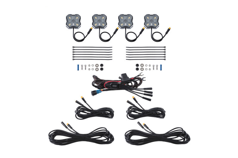 Diode Dynamics Stage Series Single Color LED Rock Light - White Diffused M8 (4-pack) - DD7442 dioDD7442