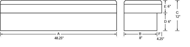 Tradesman Steel Side Bin Truck Tool Box (48in.) - Black tra76748_46641423384877