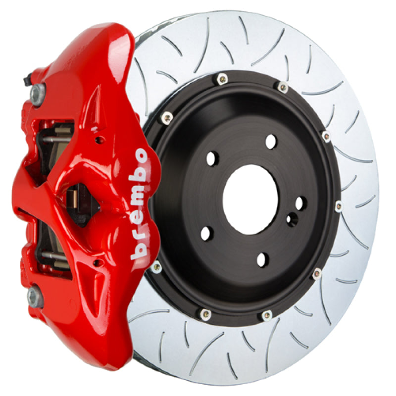 Brembo 08-13 BMW M3 (E90/E92/E93) Rear GT BBK 4 Piston Cast 380x28 2pc Rotor Slotted Type-3-Red brb2S3.9016A2