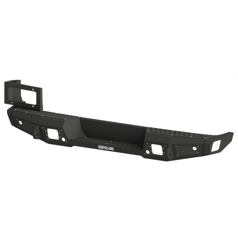 Bodyguard JL Rear Bumper Sensor Cutouts Reverse Light Cutouts Bare Metal Model 56222B