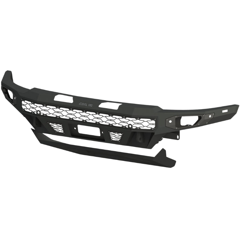 Bodyguard Freedom Front Base Winch Mount Sensor Cutouts W/O Mesh Grille No Camera Harness Bare Metal Model LAR21LYBNN