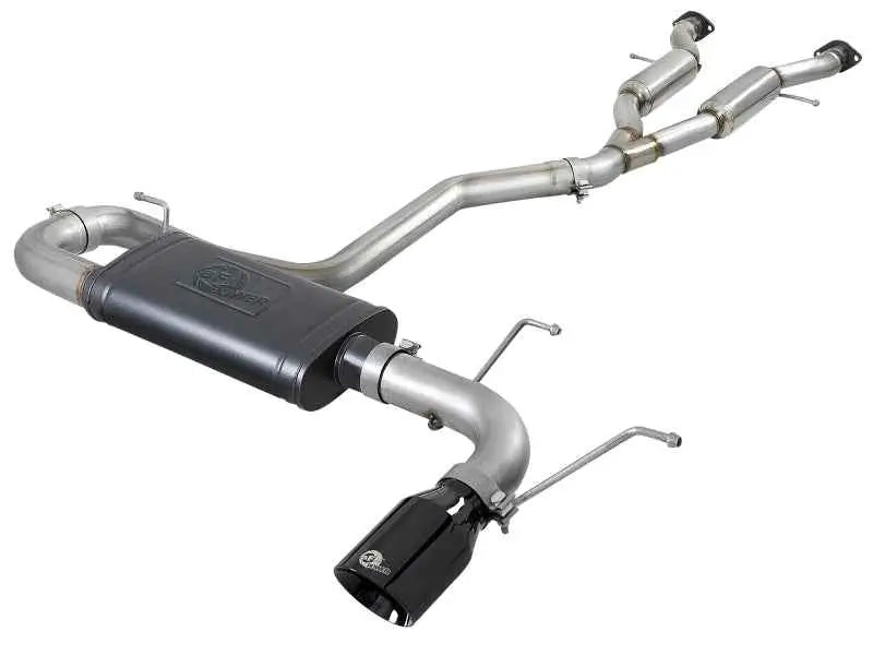 aFe Large Bore HD 3in 304 SS Cat-Back Exhaust w/ Black Tips 14-19 Jeep Grand Cherokee (WK2) V6-3.6L 49-38078-b