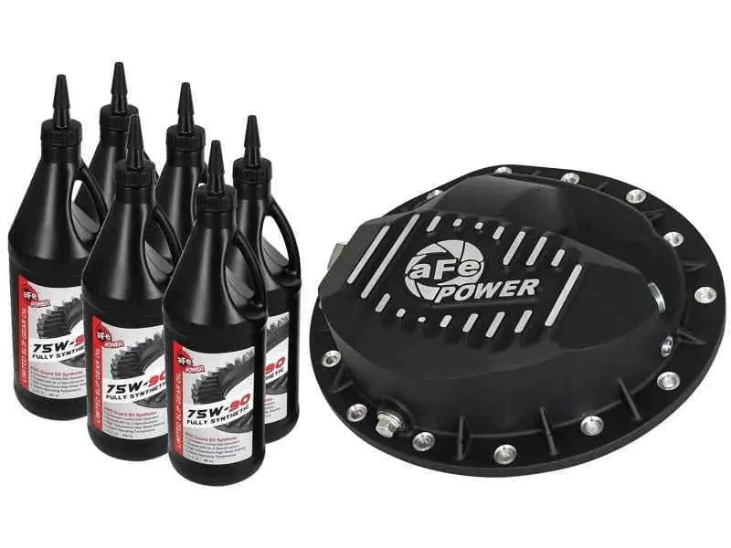 aFe Power Cover Diff Front Machined w/ 75W-90 Gear Oil Dodge Diesel Trucks 03-11 L6-5.9/6.7L 46-70042-wl