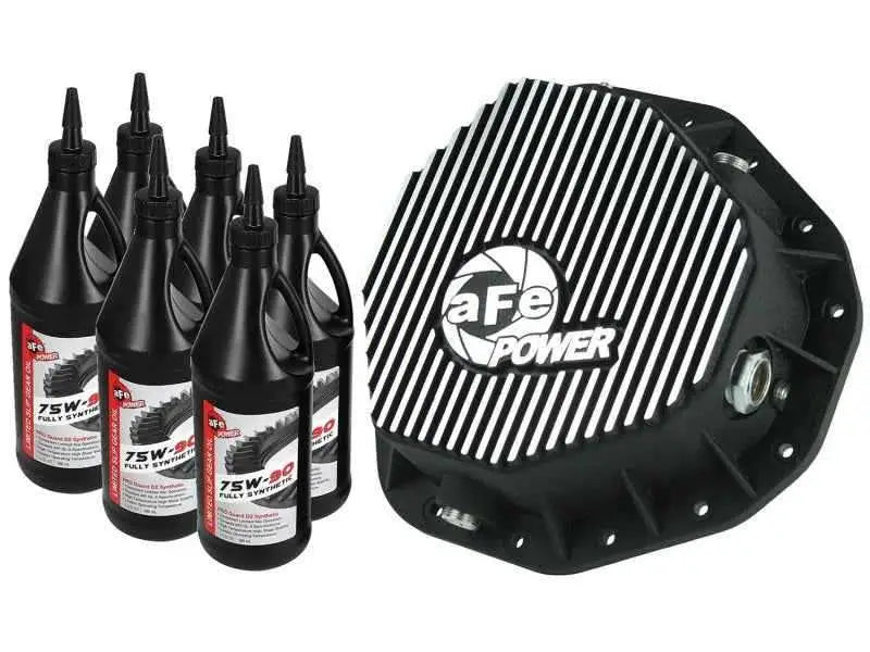 aFe Power Cover Rear Differential w/ 75W-90 Gear Oil Dodge Diesel Trucks 03-05 L6-5.9L 46-70092-wl