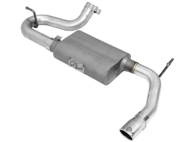aFe Scorpion 2-1/2in Alum Steel Axle-Back Exhaust w/Polished Tip 07-18 Jeep Wrangler JK V6-3.6/3.8L 49-08047-p