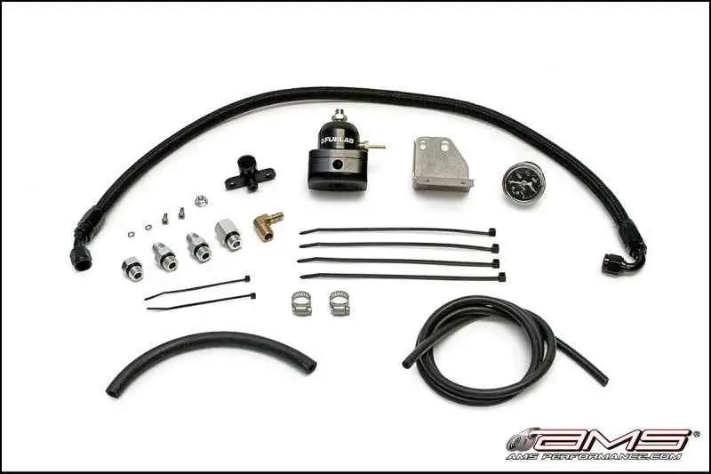 AMS Performance 08-15 Mitsubishi EVO X Fuel Pressure Regulator Kit - Black ams-04-07-0001-1