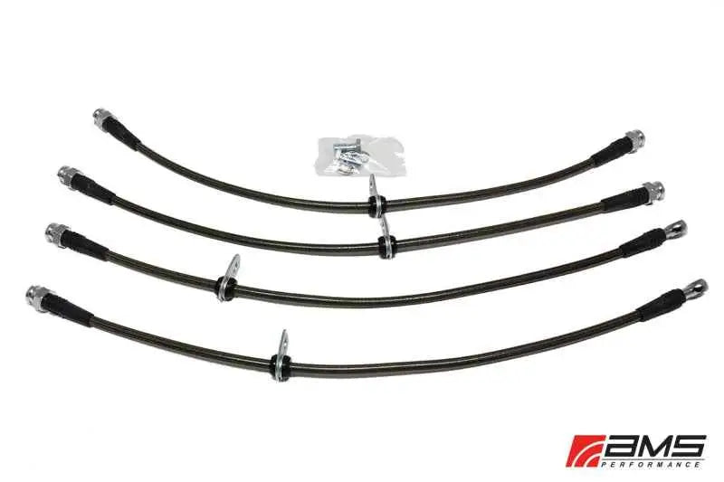 AMS Performance 08-15 Mitsubishi EVO X Stainless Steel Brake Lines (4 Lines) ams-04-01-0004-1