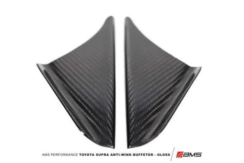 AMS Performance 2020+ Toyota GR Supra Anti-Wind Buffeting Kit - Gloss Carbon ams-38-06-0002-1
