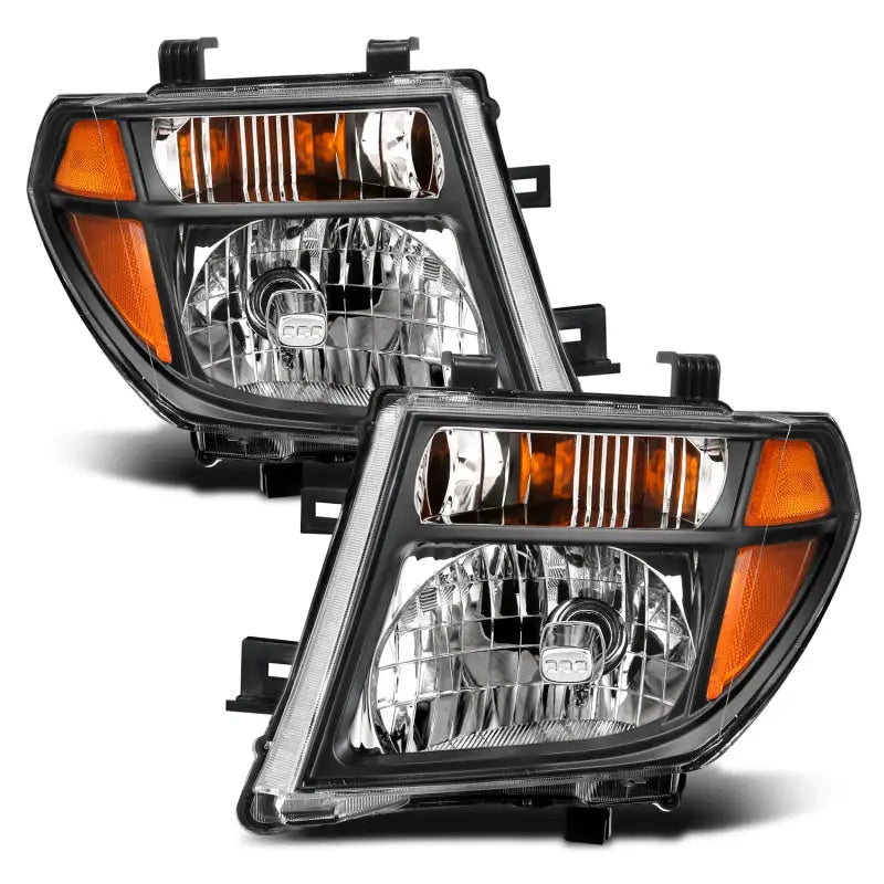 ANZO 2005-2008 Nissan Pathfinder Crystal Headlight Black Amber anz111434