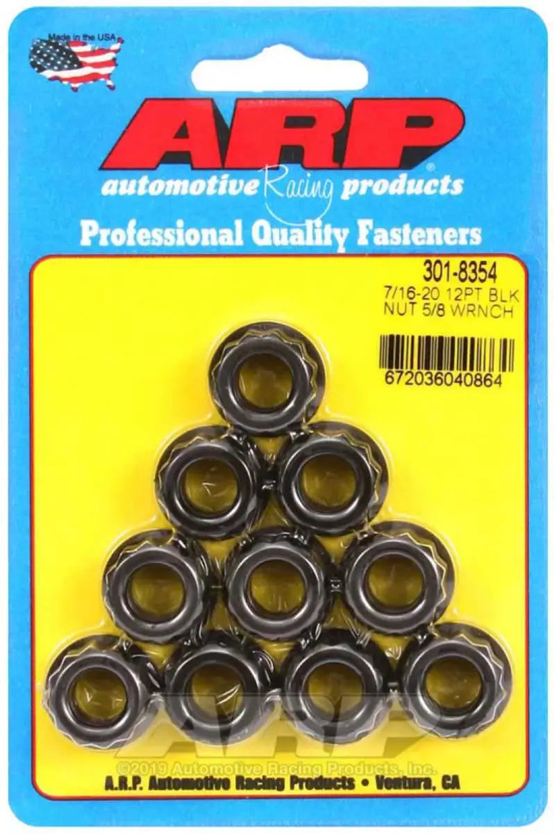 ARP 7/16-20 5/8 Socket 12 pt Nut Kit 301-8354