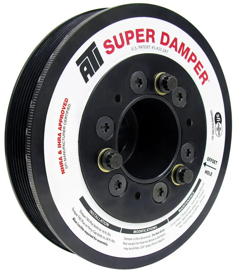 ATI Damper - 7.48in - Alum - 6 Grv - Dodge - 05-10 - 17 Per OD - Non VVT 6.1L/392/426 - 3 Ring appati918437