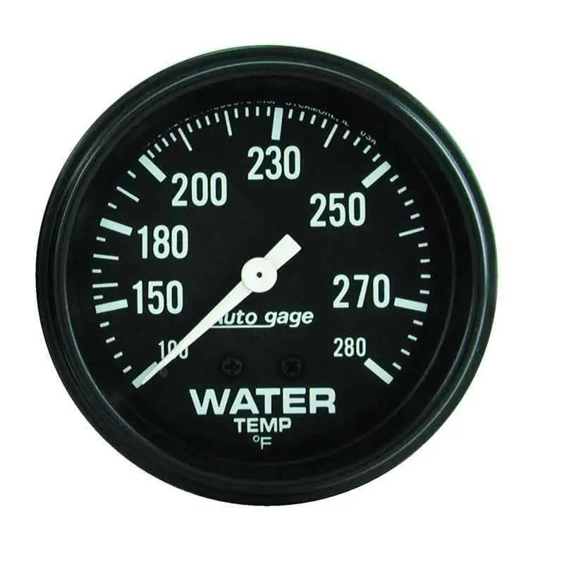 Autometer AutoGage 2 5/8in Mechanical 100-200 Deg Water Temp Gauge - Black 2313