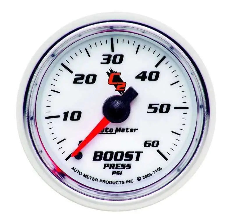 Autometer C2 52mm 0-60 PSI Mechanical Boost Gauge 7105