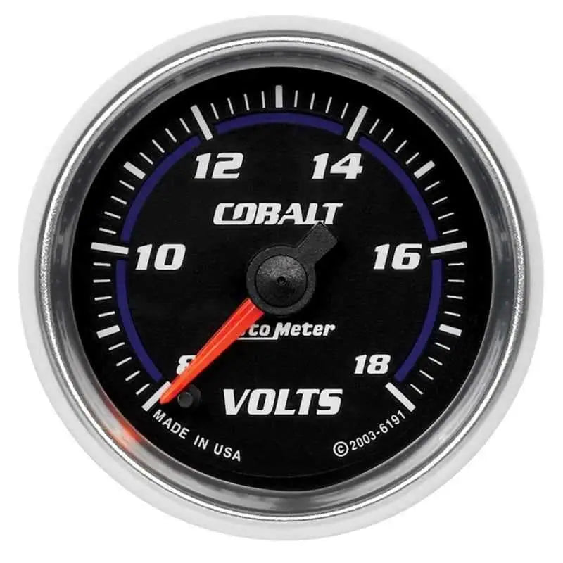 Autometer Cobalt 52mm 8-18 Voltmeter Electronic Gauge 6191