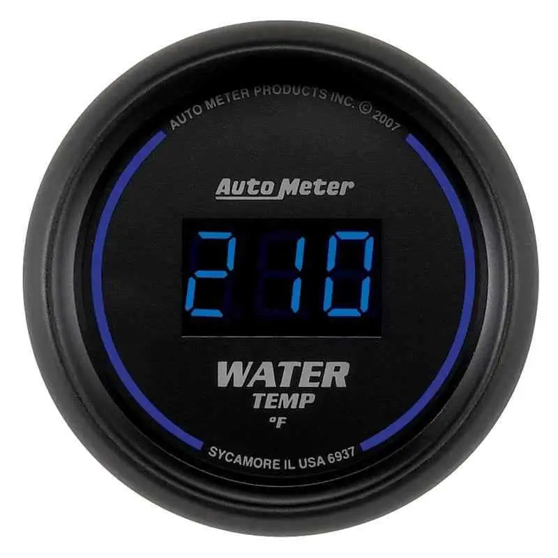 Autometer Cobalt Digital 52.4mm Black 0-300 deg F Water Temperature Gauge 6937