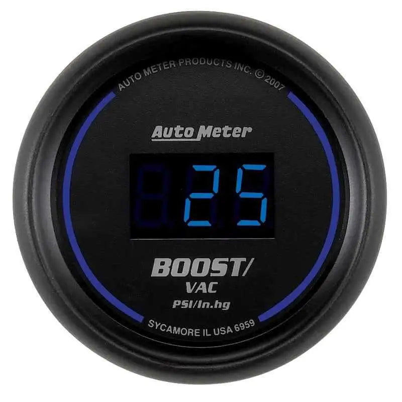 Autometer Cobalt Digital 52.4mm Black Vacuum/Boost Gauge 6959