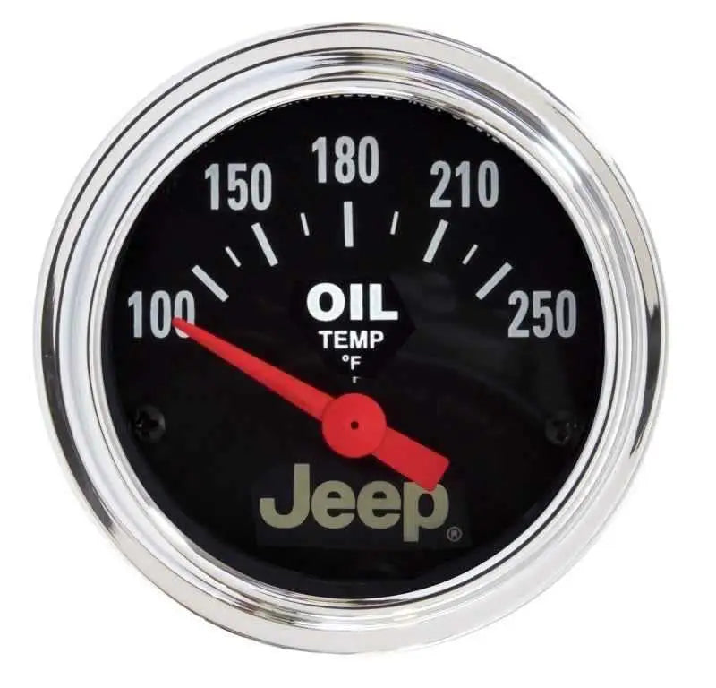 Autometer Jeep 52.4mm Short Sweep Electronic 100-250 Def F Oil Temperature Gauge 880429