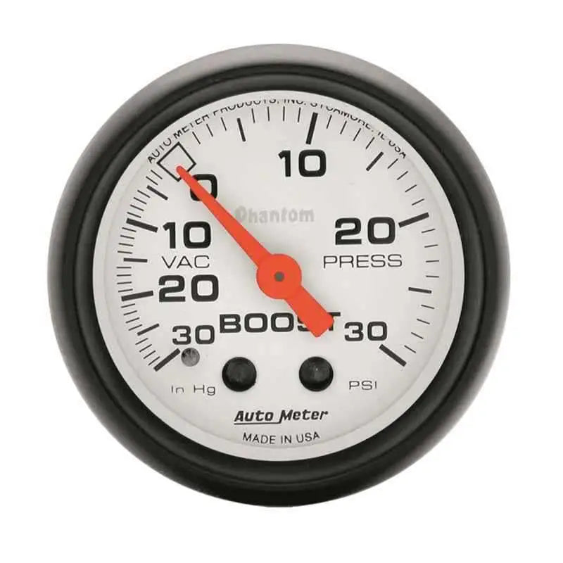 Autometer Phantom 52mm 30 PSI Mechanical Boost Gauge 5703