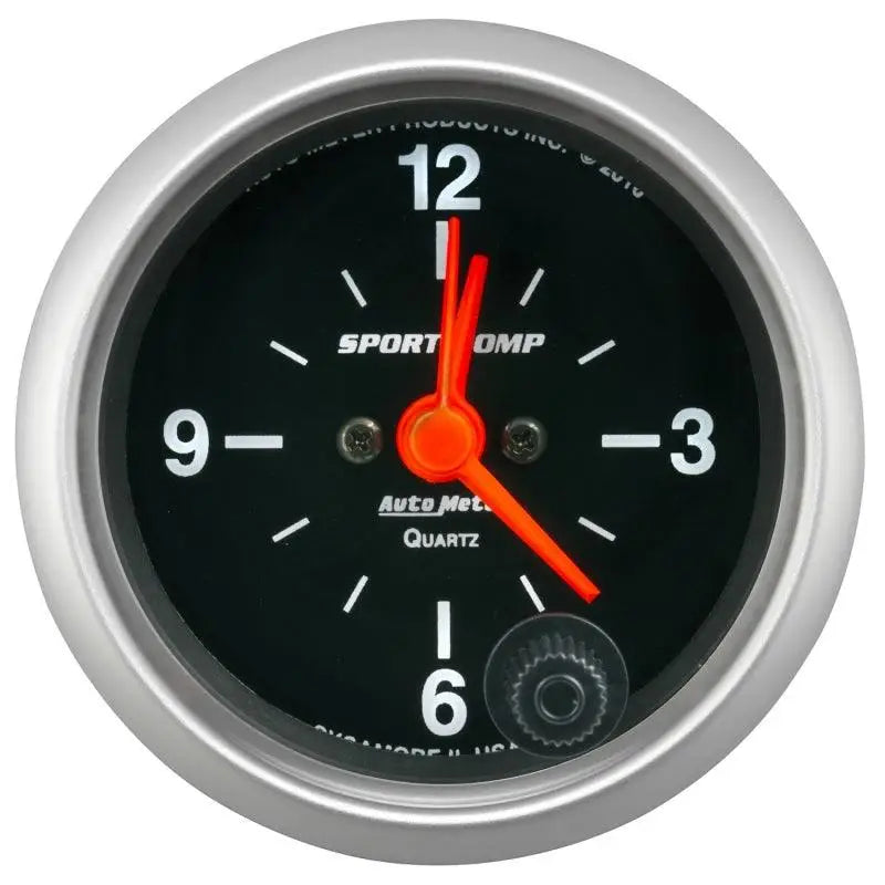 Autometer Sport-Comp 2-1/16in. 12 Hour Analog Clock Gauge - 3385 atm3385