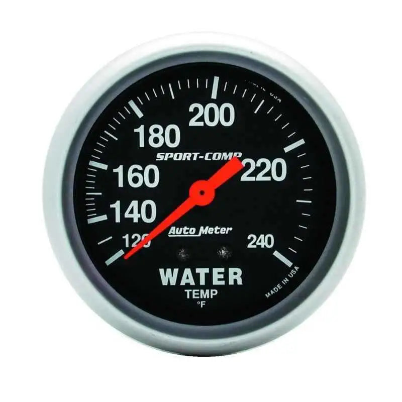 Autometer Sport-Comp 2 5/8in 120-240 F Mechanical Water Temp Gauge 3432