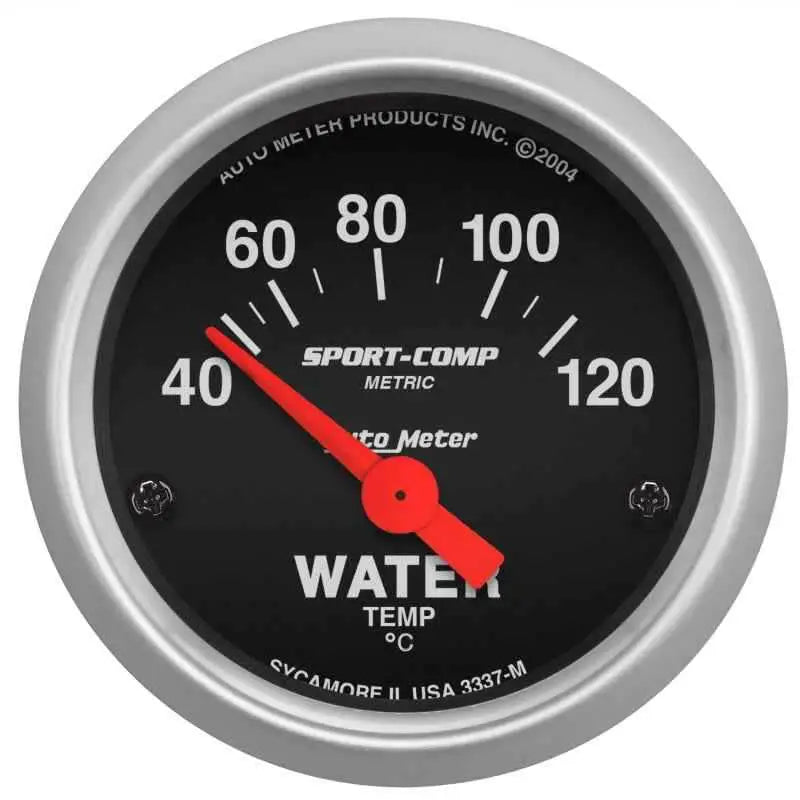 Autometer Sport-Comp 52mm 40-120 Degree Short Sweep Electronic Water Temperature Gauge 3337-m
