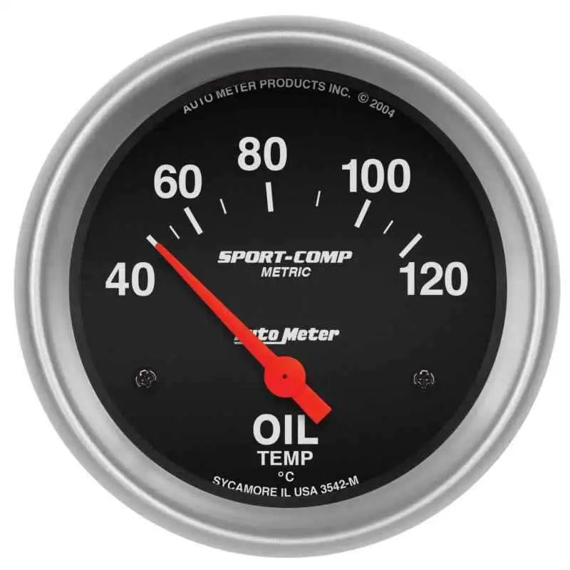 Autometer Sport-Comp 66.7mm 40-120 Deg C Short Sweep Electronic Oil Temperature Gauge 3542-m