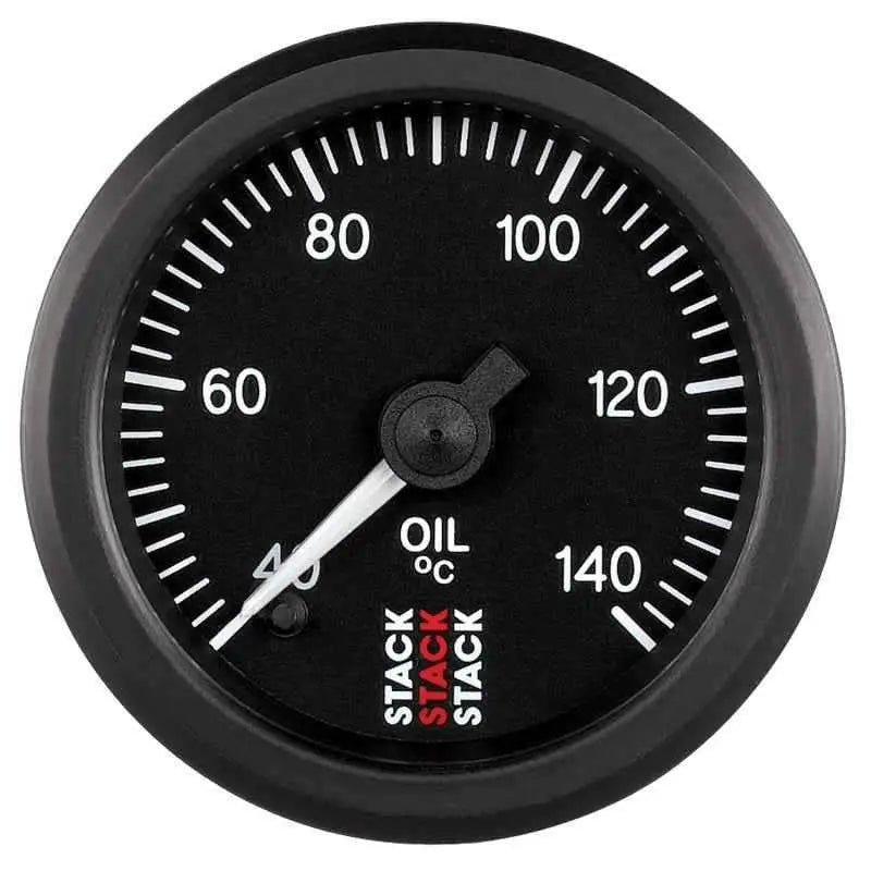 Autometer Stack 52mm 40-140 Deg C 1/8in NPTF Male Pro Stepper Motor Oil Temp Gauge - Black st3309