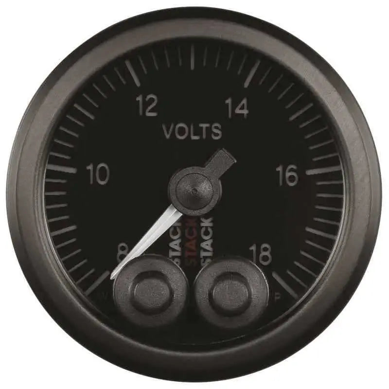 Autometer Stack 52mm 8-18V Pro-Control Battery Voltage Gauge -Black st3516