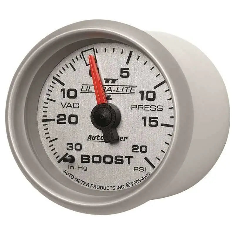 Autometer Ultra-Lite II 52mm 30 in Hg/20 psi Mechanical Boost/Vacuum Gauge 4907