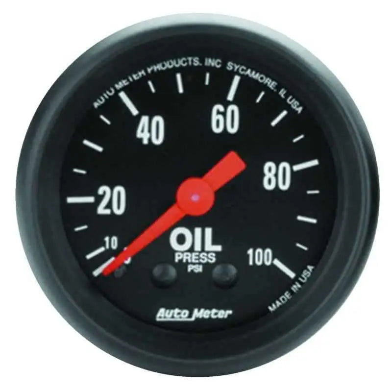 Autometer Z Series 52mm 0-100 PSI Mechanical Oil Pressure Gauge 2604