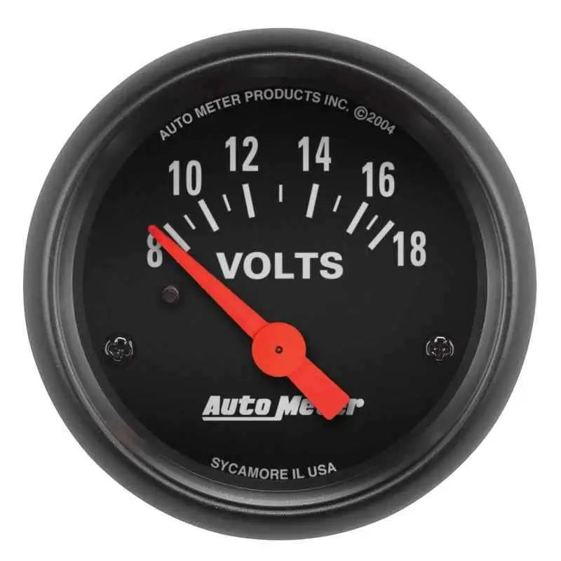 Autometer Z-Series 52mm 8-18 Volts Volmeter Gauge 2645